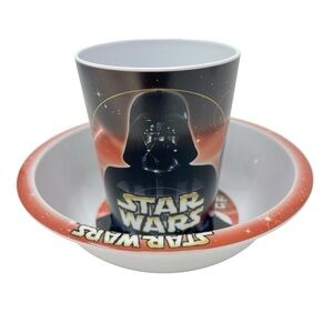 Star Wars Plastic Cup and Bowl Set Lucas Films 2002 General Mills Promotion
